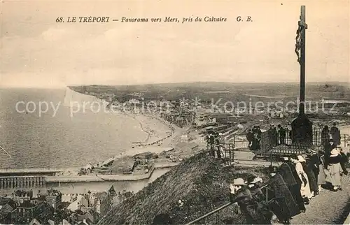 AK / Ansichtskarte Le_Treport Panorama vers Mers pris du Calvaire Le_Treport