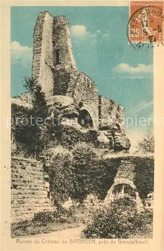 AK / Ansichtskarte Girbaden Ruines du Chateau Girbaden
