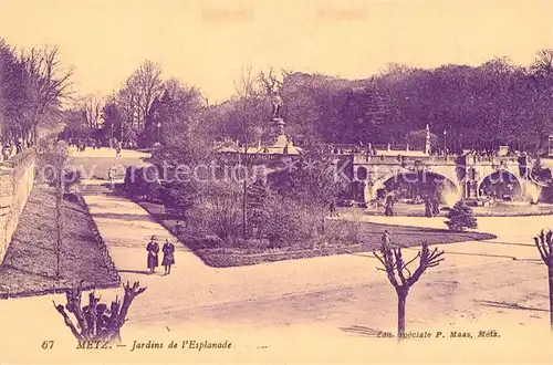 AK / Ansichtskarte Metz_Moselle Jardins de l Esplanade Metz_Moselle