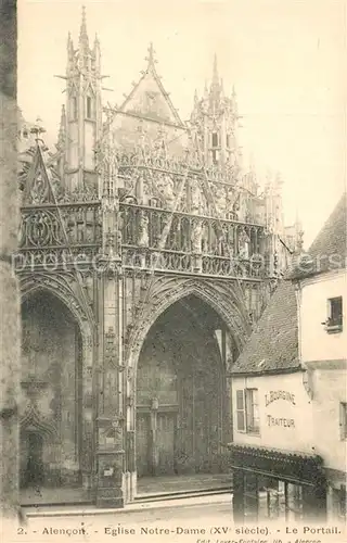AK / Ansichtskarte Alencon Eglise Notre Dame XVe siecle le Portail Alencon