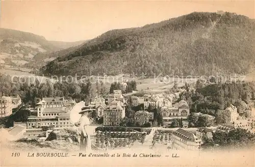 AK / Ansichtskarte La_Bourboule Vue d ensemble et le Bois de Charlanne La_Bourboule