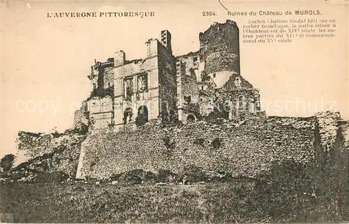 AK / Ansichtskarte Murols Ruines du Chateau Murols