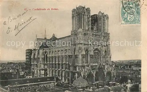 AK / Ansichtskarte Reims_Champagne_Ardenne La Cathedrale Reims_Champagne_Ardenne