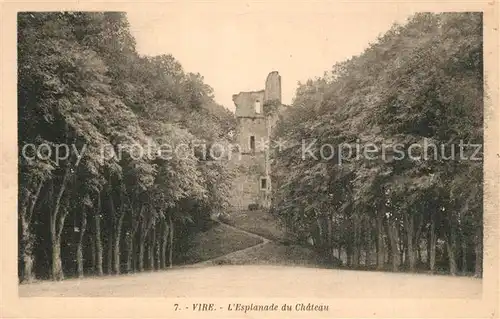 AK / Ansichtskarte Vire_Calvados Esplanade du Chateau Ruines Vire Calvados