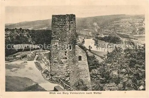 AK / Ansichtskarte Volmarstein Panorama Blick von der Burg nach Wetter Volmarstein