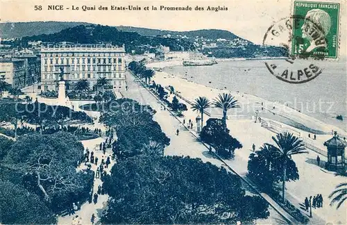 AK / Ansichtskarte Nice_Alpes_Maritimes Quai des Etats Unis et Promenade des Anglais Nice_Alpes_Maritimes