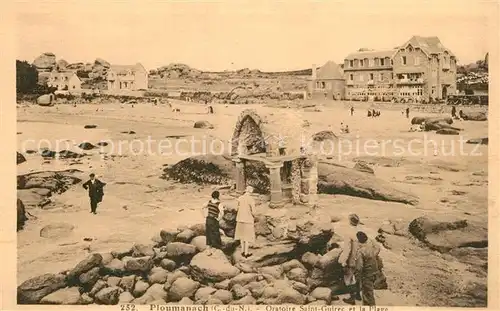 AK / Ansichtskarte Ploumanach Oratoire Saint Guirec et la plage Ploumanach