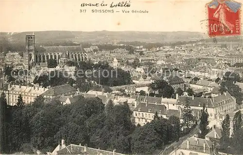 AK / Ansichtskarte Soissons_Aisne Vue generale Soissons Aisne
