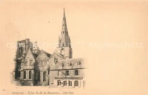 AK / Ansichtskarte Guingamp Eglise Notre Dame de Bonsecours Kirche Guingamp