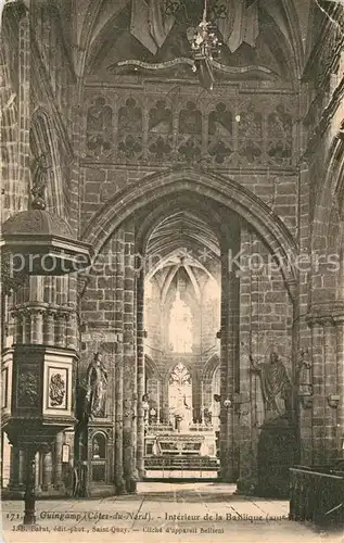 AK / Ansichtskarte Guingamp Interieur de la Basilique XIIIe siecle Guingamp