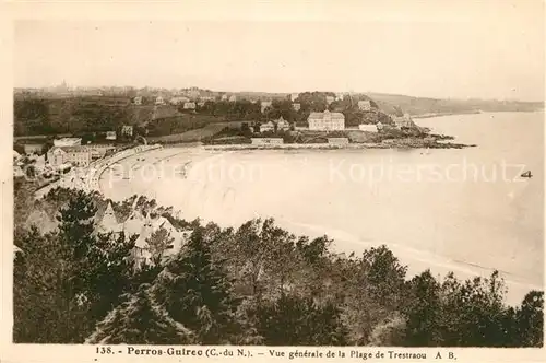AK / Ansichtskarte Perros Guirec Vue generale de la Plage de Trestraou Perros Guirec