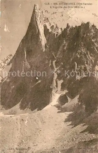 AK / Ansichtskarte Chamonix Aiguille du Dru Gebirgspanorama Bergwelt Alpen Chamonix