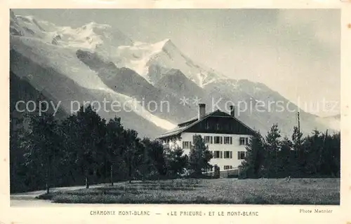 AK / Ansichtskarte Chamonix Hotel Le Prieure et le Mont Blanc Alpes Chamonix