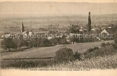 AK / Ansichtskarte Saint Cergues_France Panorama Lac Leman et le Jura 