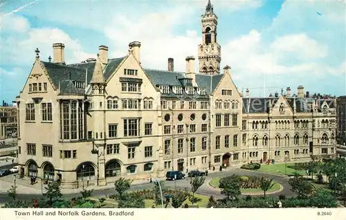 Bradford Town Hall and Norfolk Gardens Bradford