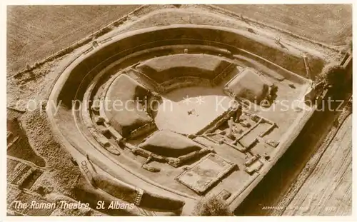 St_Albans Roman Theatre aerial view St_Albans