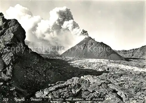 Napoli_Neapel Vesuvio Il conetto nell interno de cratere Napoli Neapel