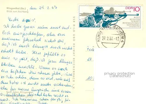 Klingenthal_Vogtland Blick zum Aschberg Klingenthal_Vogtland