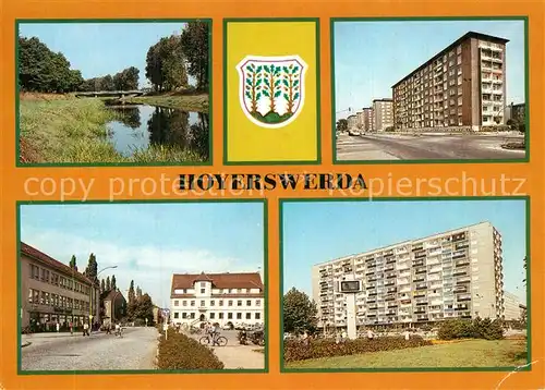 Hoyerswerda Elsterbruecke Wilhelm Pieck Strasse Rathausblick Zentrum Hoyerswerda