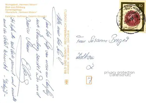 Annaberg Buchholz_Erzgebirge Wohngebiet Hermann Matern Poehlberg Damwildgehege Oberschule Hermann Matern Annaberg Buchholz