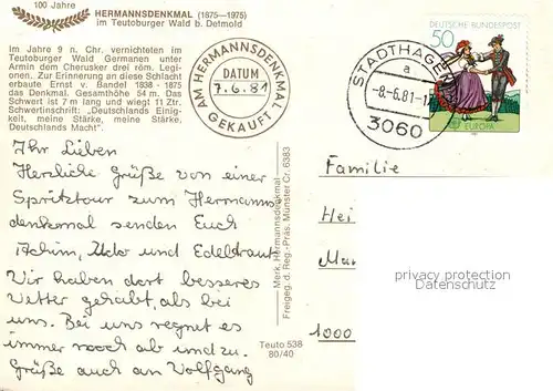 Hermannsdenkmal Fliegeraufnahme im Teutoburger Wald bei Detmold Hermannsdenkmal