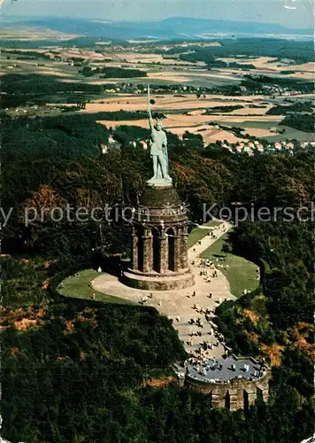 Hermannsdenkmal Fliegeraufnahme im Teutoburger Wald Hermannsdenkmal