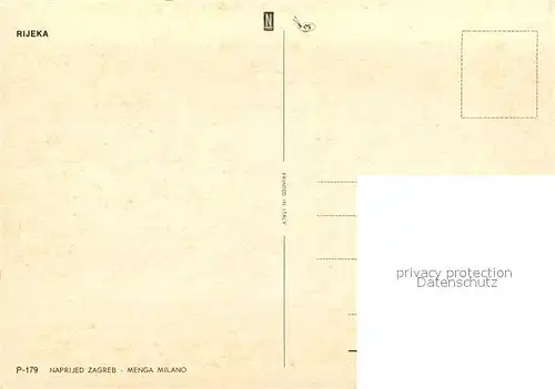 AK / Ansichtskarte Rijeka_Fiume  Rijeka Fiume