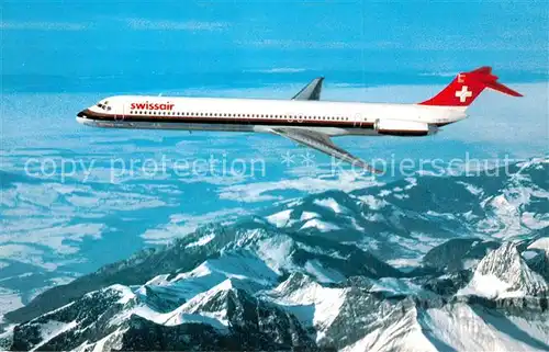 AK / Ansichtskarte Swissair McDonnell Douglas MD 81 