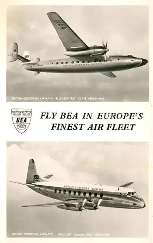 AK / Ansichtskarte Flugzeuge_Zivil British European Airways Elizabethan Viscount  