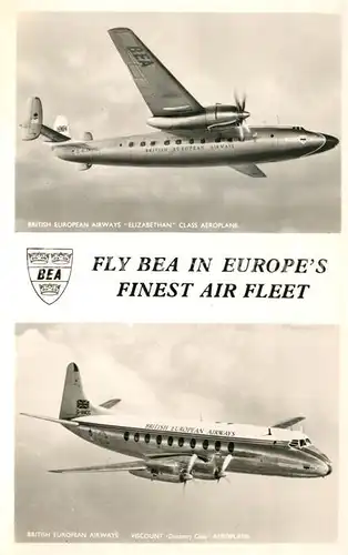 AK / Ansichtskarte Flugzeuge_Zivil British European Airways Elizabethan Viscount  