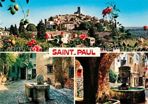 AK / Ansichtskarte Saint_Paul_Cote_d_Azur Vues pittoresques du village Puits Saint_Paul_Cote_d_Azur