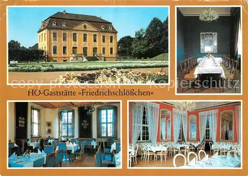 AK / Ansichtskarte Grosssedlitz HO Gaststaette Friedrichschloesschen Hochzeitszimmer Blauer Salon Spiegelsaal Grosssedlitz
