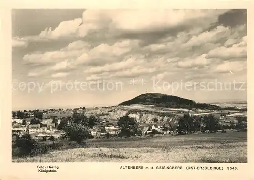 AK / Ansichtskarte Altenberg_Erzgebirge mit Geisingberg Altenberg Erzgebirge