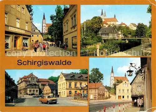 AK / Ansichtskarte Schirgiswalde Obermarkt Teilansicht Ernst Thaelmann Strasse Schirgiswalde