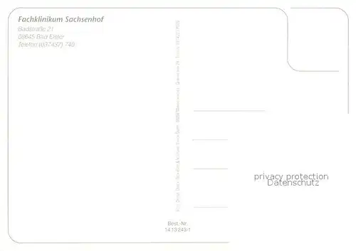 AK / Ansichtskarte Bad_Elster Fachklinikum Sachsenhof Gastraeume Hallenbad Bad_Elster