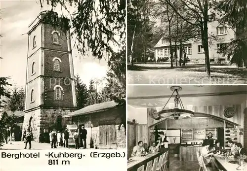 AK / Ansichtskarte Kuhberg_Schoenheide Berghotel Kuhberg Aussichtsturm Gaststube 