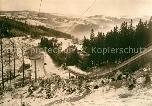 AK / Ansichtskarte Klingenthal_Vogtland Grosse Aschbergschanze Panorama Klingenthal_Vogtland