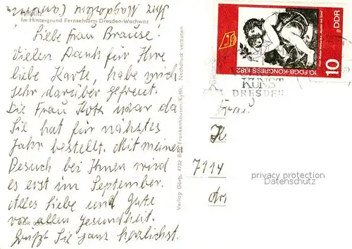 AK / Ansichtskarte Pillnitz Fahrgastschiff Fernsehturm Pillnitz