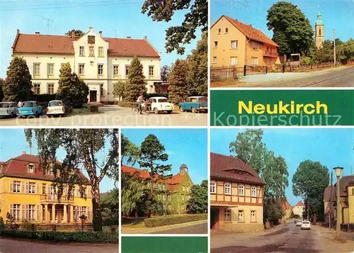 AK / Ansichtskarte Neukirch_Bischofswerda Rat der Gemeinde Dorfstrasse Kinderkrippe Lessingschule Neukirch Bischofswerda