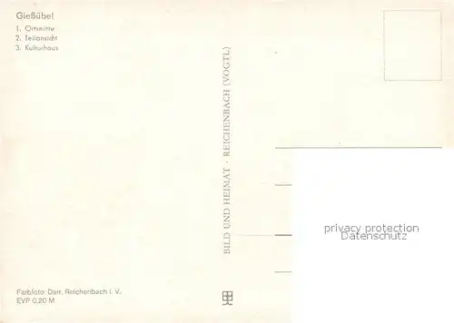 AK / Ansichtskarte Giessuebel_Schleusegrund Ortsmitte Teilansicht Kulturhaus Giessuebel_Schleusegrund