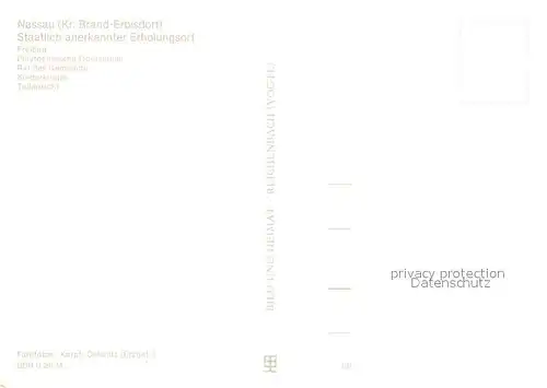 AK / Ansichtskarte Nassau_Brand Erbisdorf Freibad Polytechn Oberschule Rat der Gemeinde Kinderkrippe Teilansicht Nassau Brand Erbisdorf