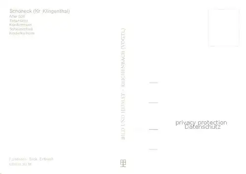 AK / Ansichtskarte Schoeneck_Vogtland Alter Soell Teilansicht Krankenhaus Schwimmbad Kinderkurheim Schoeneck_Vogtland