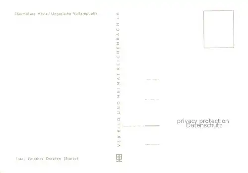 AK / Ansichtskarte Heviz Thermalsee  Heviz