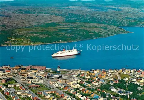 AK / Ansichtskarte Kirkenes Fliegeraufnahme Port  Kirkenes