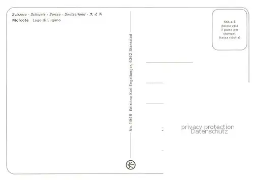 AK / Ansichtskarte Morcote_TI Lago di Lugano Morcote_TI