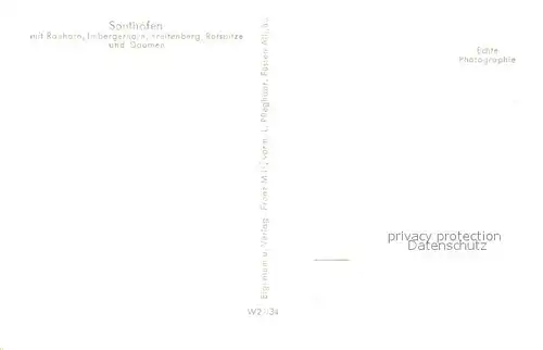 AK / Ansichtskarte Sonthofen_Oberallgaeu mit Rauhorn Imbergerhorn Breitenberg Rotspitze und Daumen Sonthofen Oberallgaeu