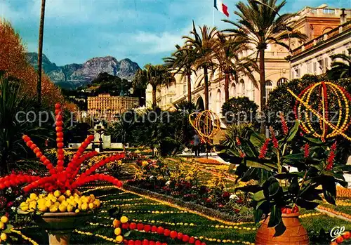 AK / Ansichtskarte Menton_Alpes_Maritimes Cite des Fruits d Or Fetes du Citron dans les Jardins Bioves Menton_Alpes_Maritimes