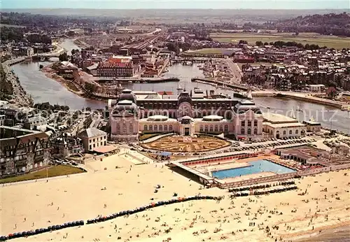 AK / Ansichtskarte Trouville Deauville Casino et piscine vue aerienne Trouville Deauville