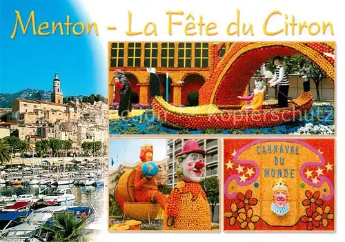 AK / Ansichtskarte Menton_Alpes_Maritimes La Fete du Citron Menton_Alpes_Maritimes