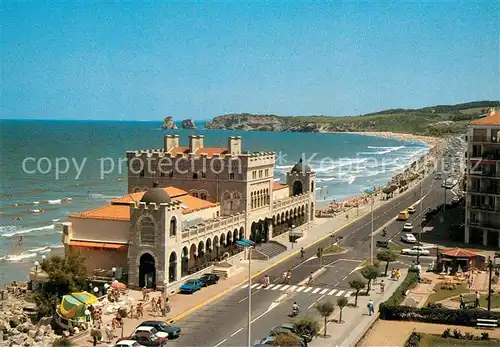 AK / Ansichtskarte Hendaye_Pyrenees_Atlantiques Casino et la plage Cote basque Hendaye_Pyrenees